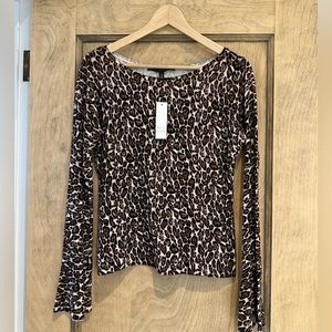 Brand New long Sleeve Leopard Print Top
